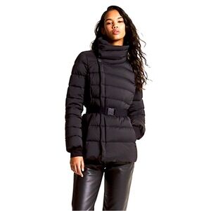 Micheal Kors Asymmetrical Belted Premium Down jacket black Size XS, L and XL